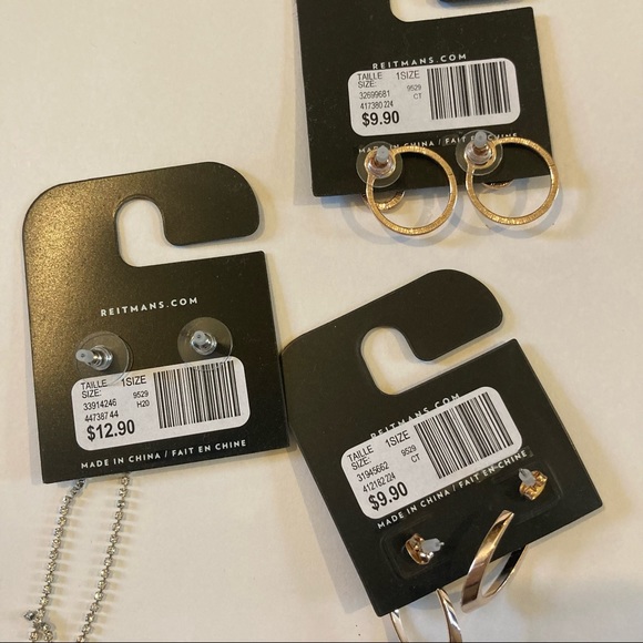 SOLD Set of 3 New Silver Earrings - Picture 3 of 5